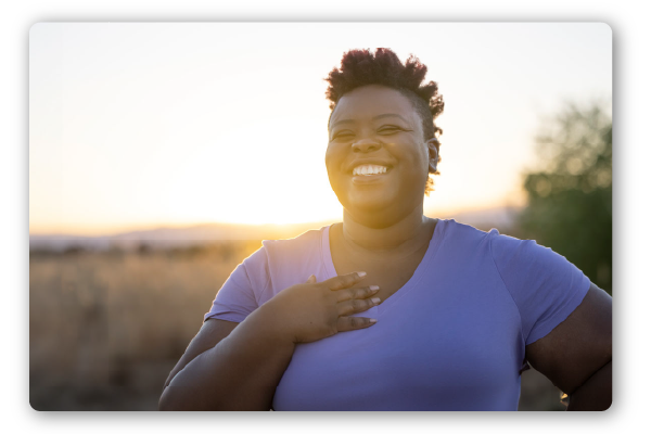 Woman smiling